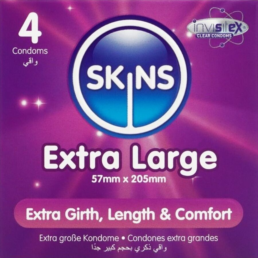 Skins Extra Large Premium Condoms Pack 4