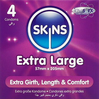 Skins Extra Large Premium Condoms Pack 4