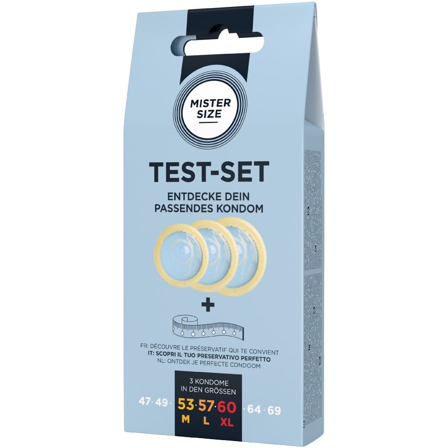 Mister Test Set 3 Different Sized Condoms Measuring Tape - 3