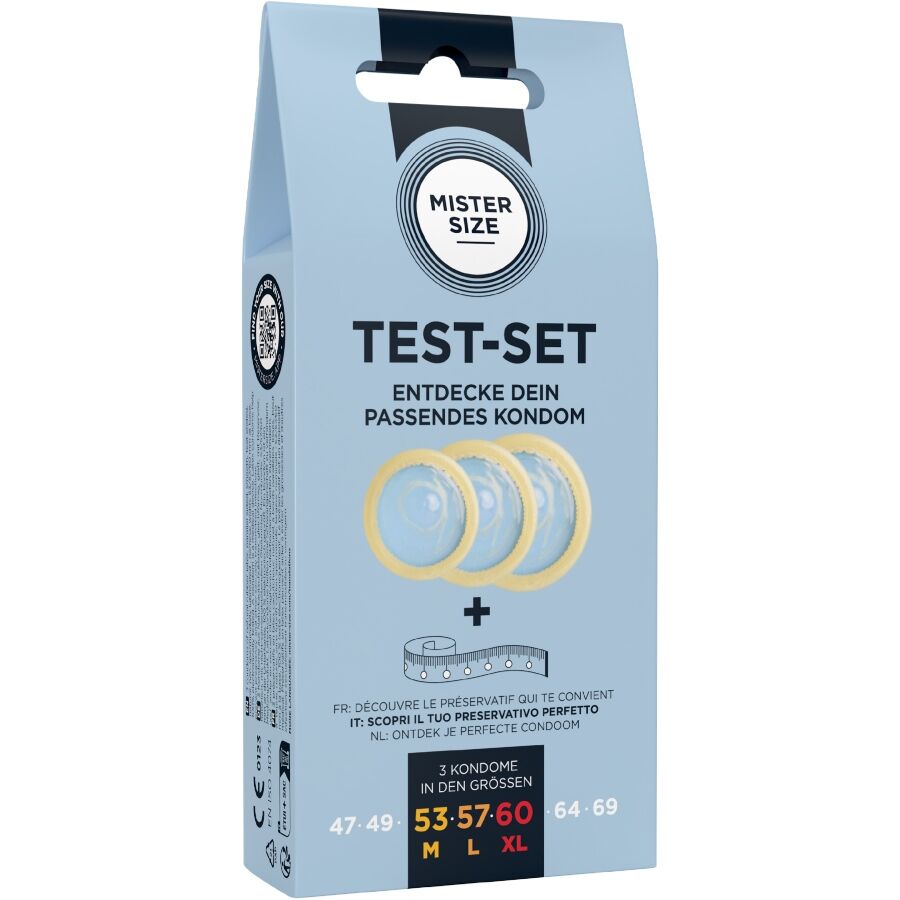 Mister Test Set 3 Different Sized Condoms Measuring Tape - 2