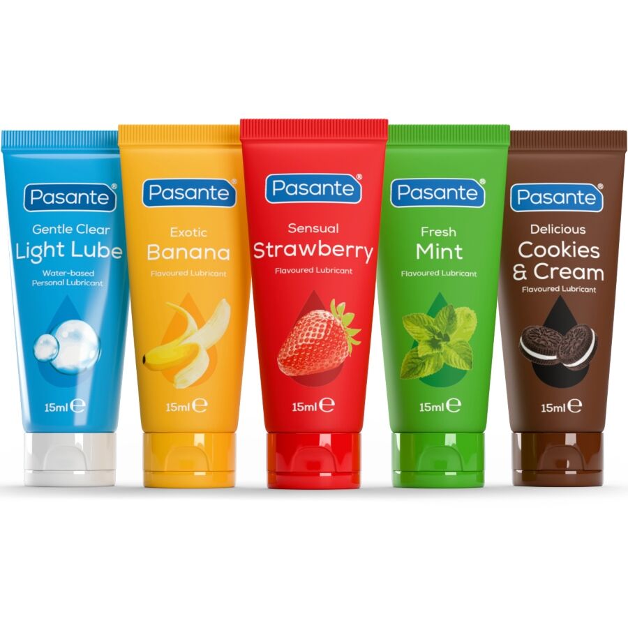 Pasante Pack Assorted Flavor Lubricants 15 Ml - 3