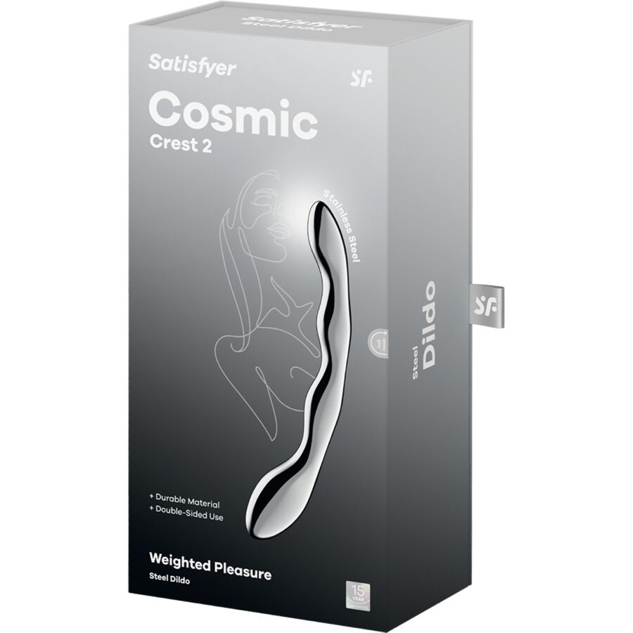 Satisfyer Dildo Cosmic Crest 2 Stainless Steel Double Ended Dildo - 5