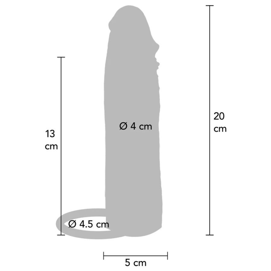 Get Real Hydrated Skin Silicone Vibrating Penis Sleeve 20 cm - 4