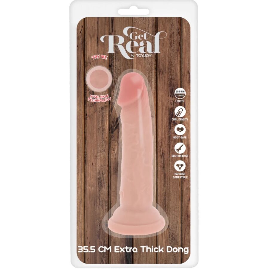 Get Real Deluxe Thick Double Density Tpe Dong 35,5 cm - 5