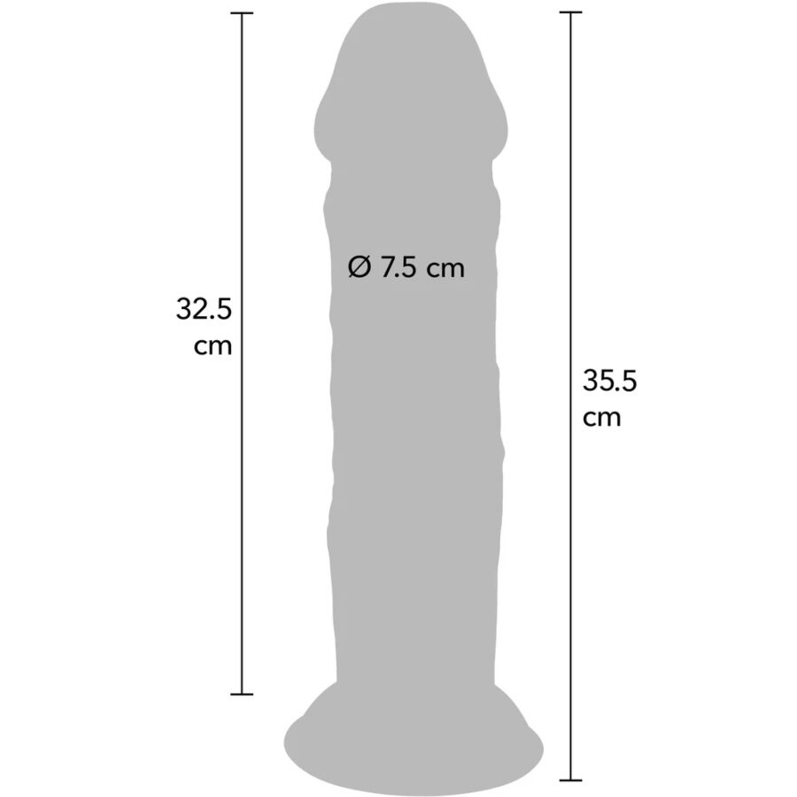 Get Real Deluxe Thick Double Density Tpe Dong 35,5 cm - 4