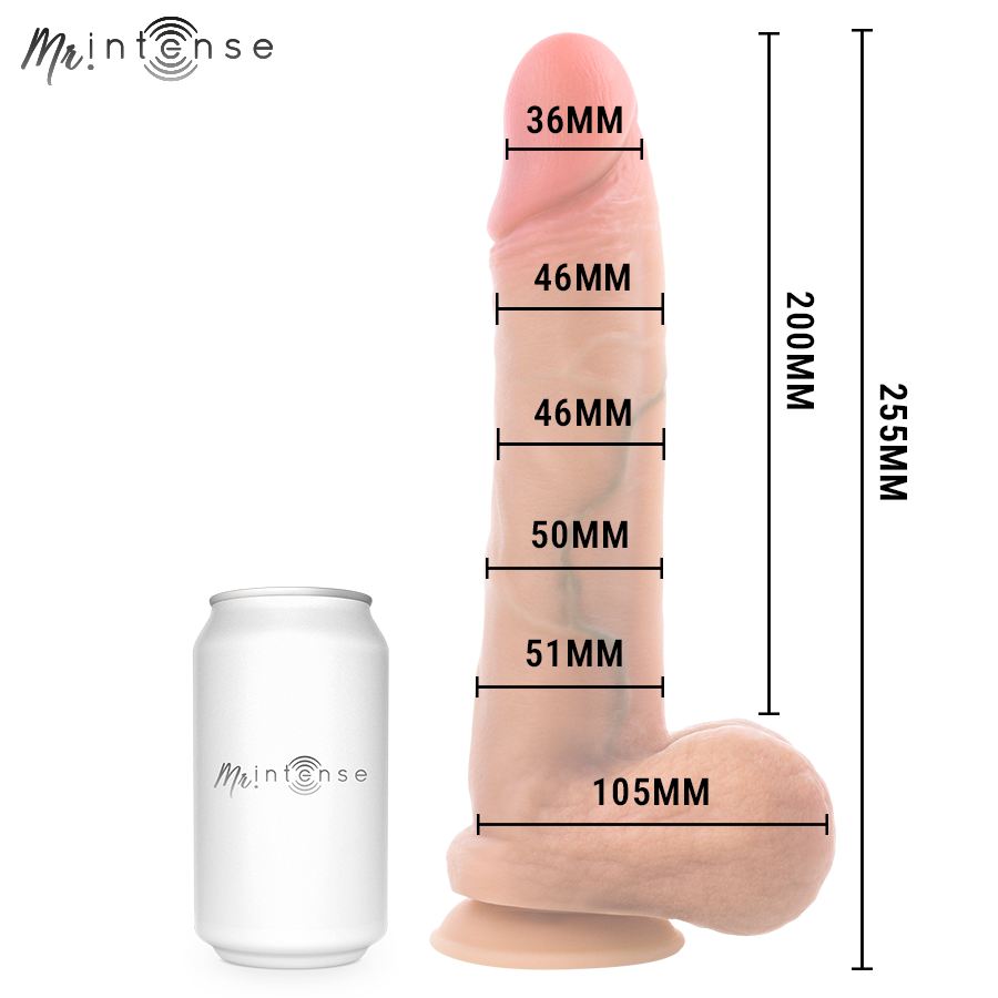 Mr Intense Dildos MR Intense Gary Ultra Realistisk Silikon Cock Med testiklar 25,5 cm Ø 5,1 cm - 5