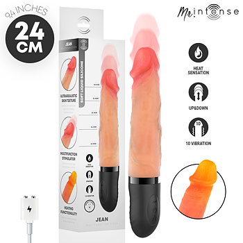 Mr Intense High Tech Mr Intense Jean Up Down Vibrator Silikon With Heat Effect 24 cm Ø 3,8 cm