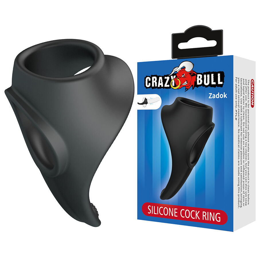 Crazy Bull Zadok Ergonomic Ring With Perineal Stimulator - 2