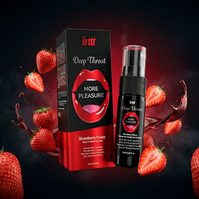Intt Unisex Arousal Gel Deep Throat More Pleasure Oral Spray Strawberry Flavor - 3