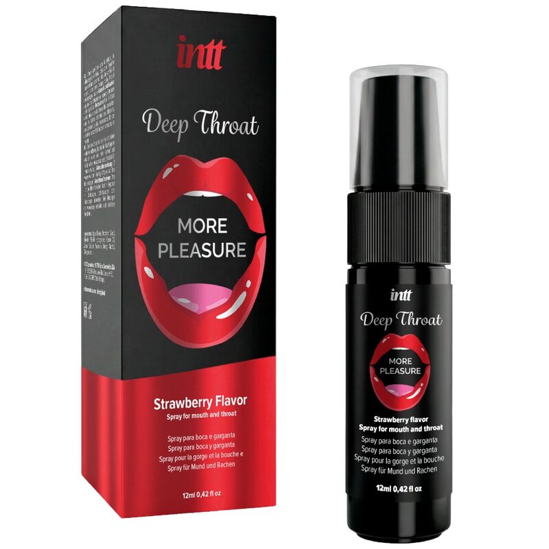 Intt Unisex Arousal Gel Deep Throat More Pleasure Oral Spray Strawberry Flavor