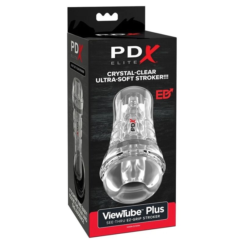 Pdx Elite Viewtube Plus See Thru Ez Grip Stroker 21 cm - 4