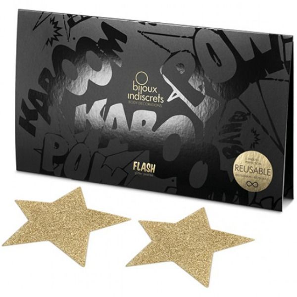 Bijoux Flash Indiscrets Flash Star Nipple Covers - 4