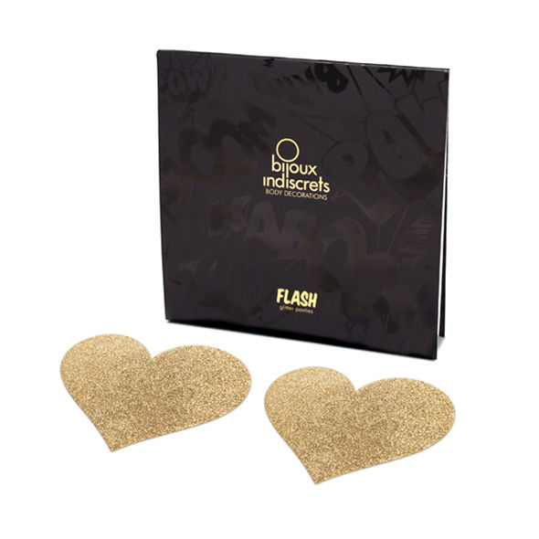 Bijoux Flash Indiscrets Flash Heart Nipple Covers - 2