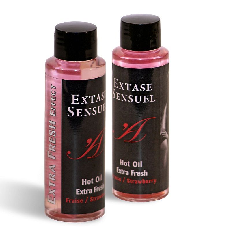 Extase Sensual Massage Oil With Extra Fresh Strawberry Effect 100 Ml - 2