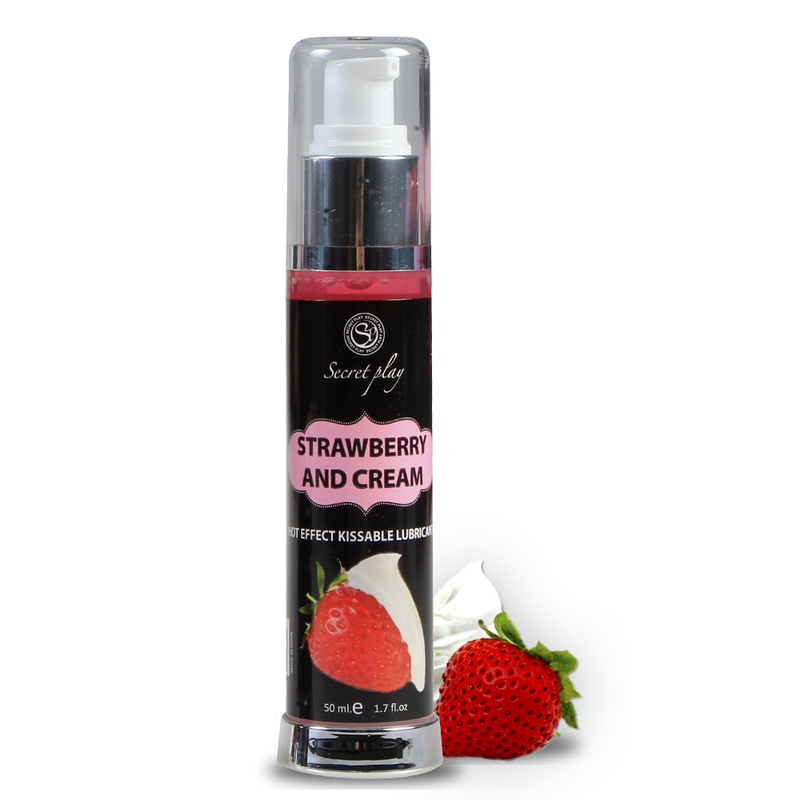 Secretplay Cosmetic Glidmedel 2 1 Heat Effect Strawberry Cream 50 Ml - 2