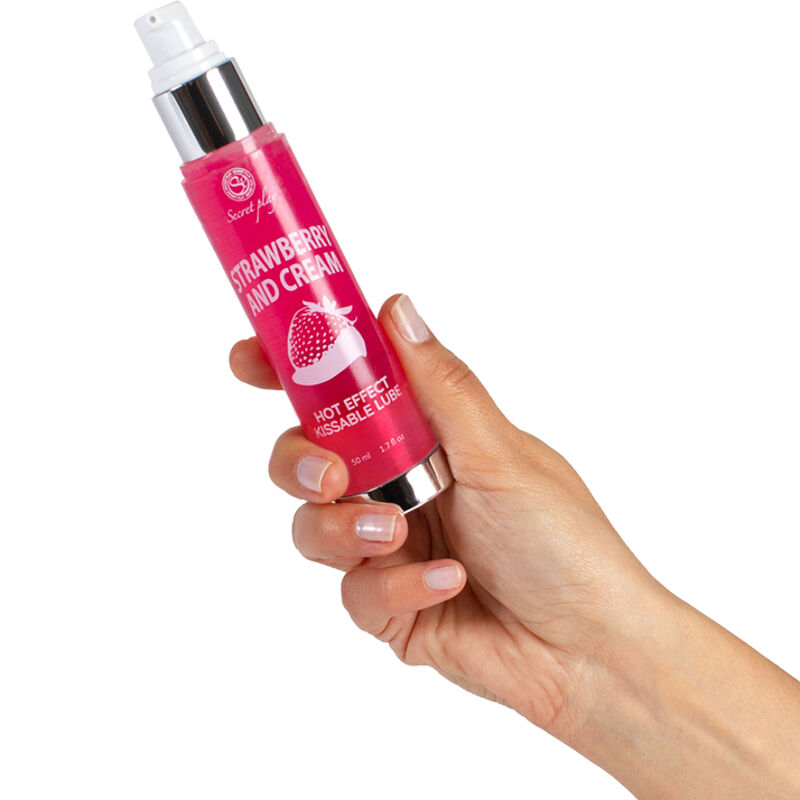 Secretplay Cosmetic Glidmedel 2 1 Heat Effect Strawberry Cream 50 Ml - 3