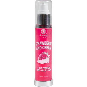 Secretplay Cosmetic Glidmedel 2 1 Heat Effect Strawberry Cream 50 Ml