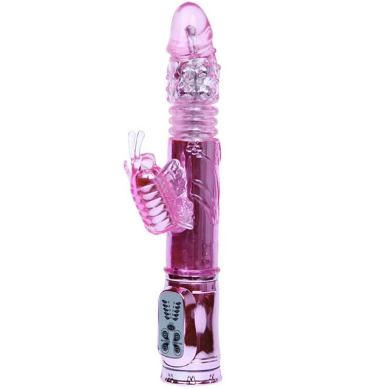 Baile Rotations Uppladdningsbar Vibrator With And Throbbing Butterf Stimulator