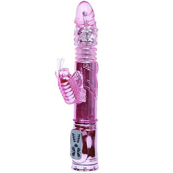 Baile Rotations Uppladdningsbar Vibrator With And Throbbing Butterf Stimulator