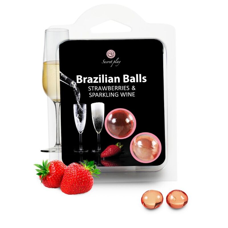 Secretplay Cosmetic Strawberry And Champagne Brazilian Balls Set - 2