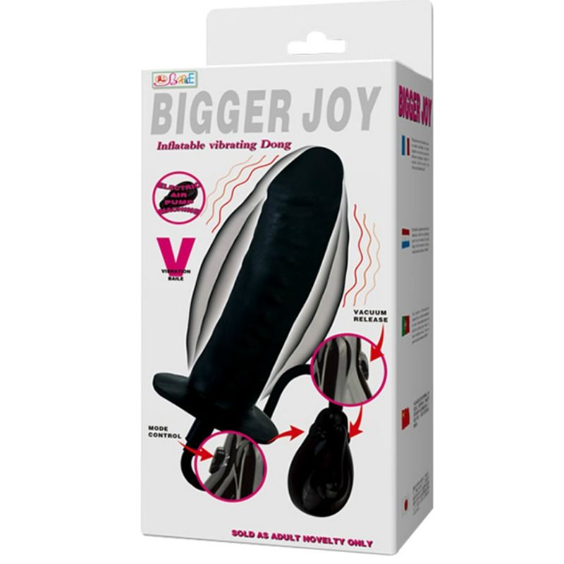 Baile Stimulating Bigger Joy Inflatable Dildo With Vibration 16 cm - 4