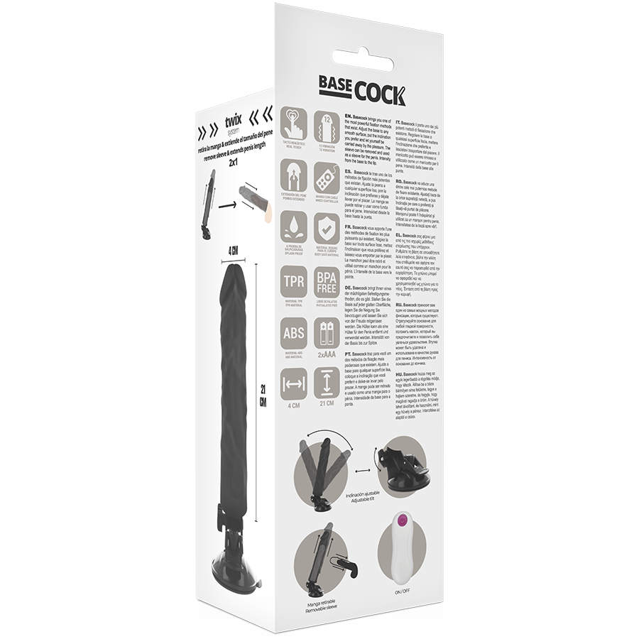 Basecock Realistic Vibrator Remote Control O - 9