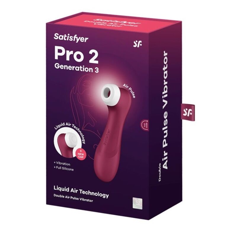 Satisfyer Air Pulse Pro 2 Generation 3 Liquid Air Technology Wine - 6