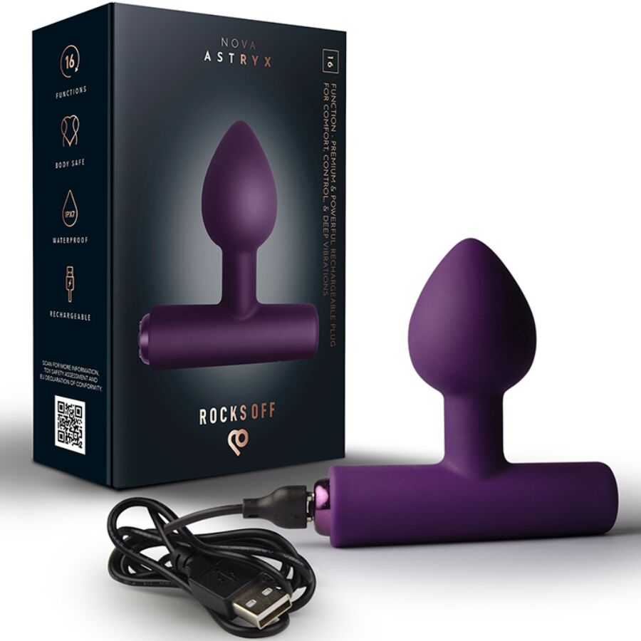 Rocks Off Nova Astryx Rechargeable Premium Powerful Anal Plug 16 Function - 2