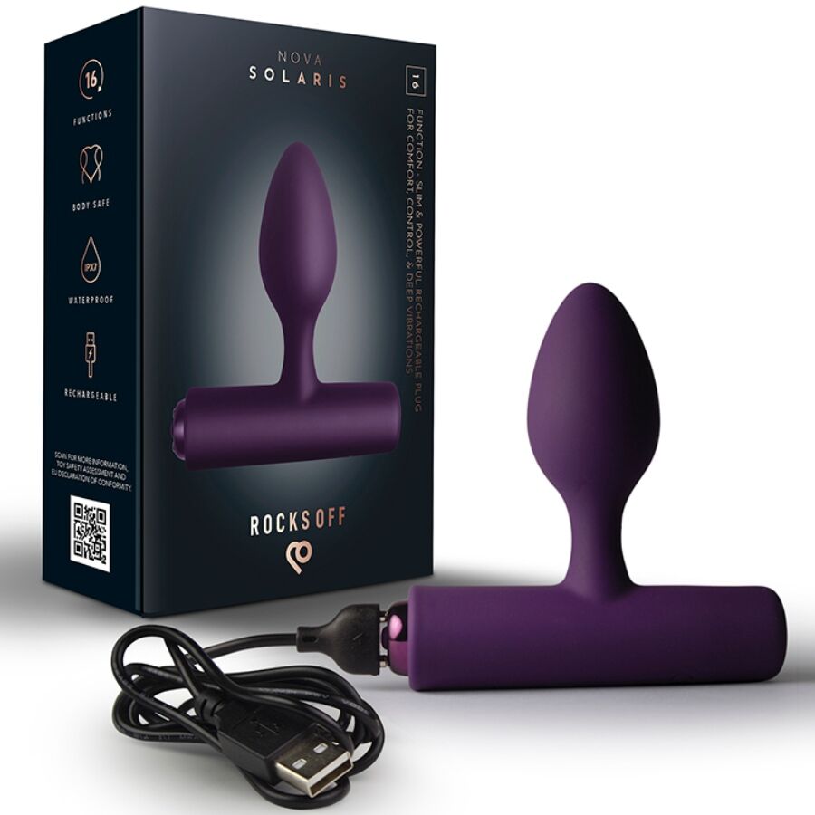 Rocks Off Nova Solaris Rechargeable Slim Powerful Anal Plug 16 Function - 2