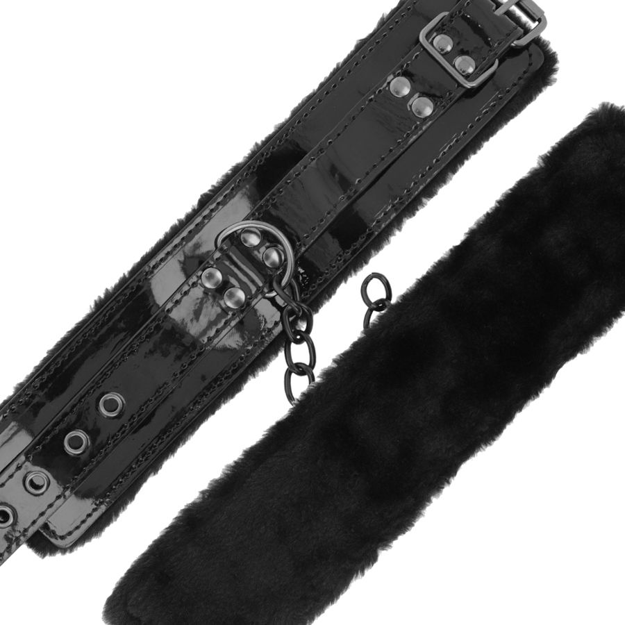 Darkness Bondage Leather Handcuffs With Padlock - 5