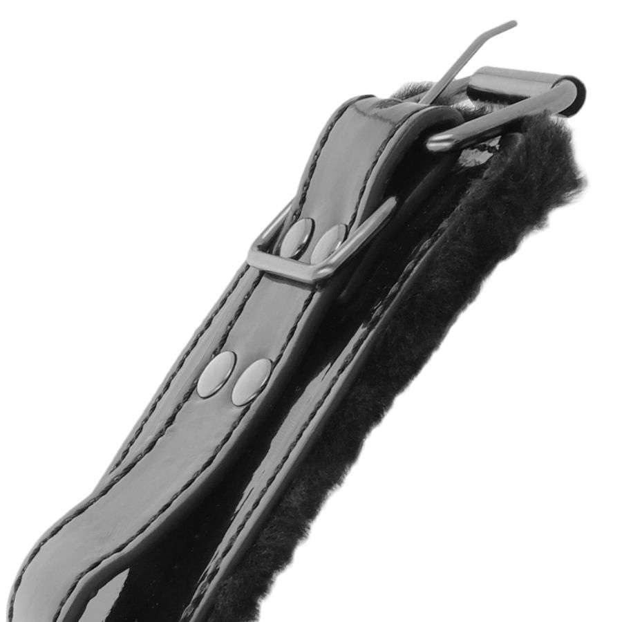 Darkness Bondage Leather Handcuffs With Padlock - 3