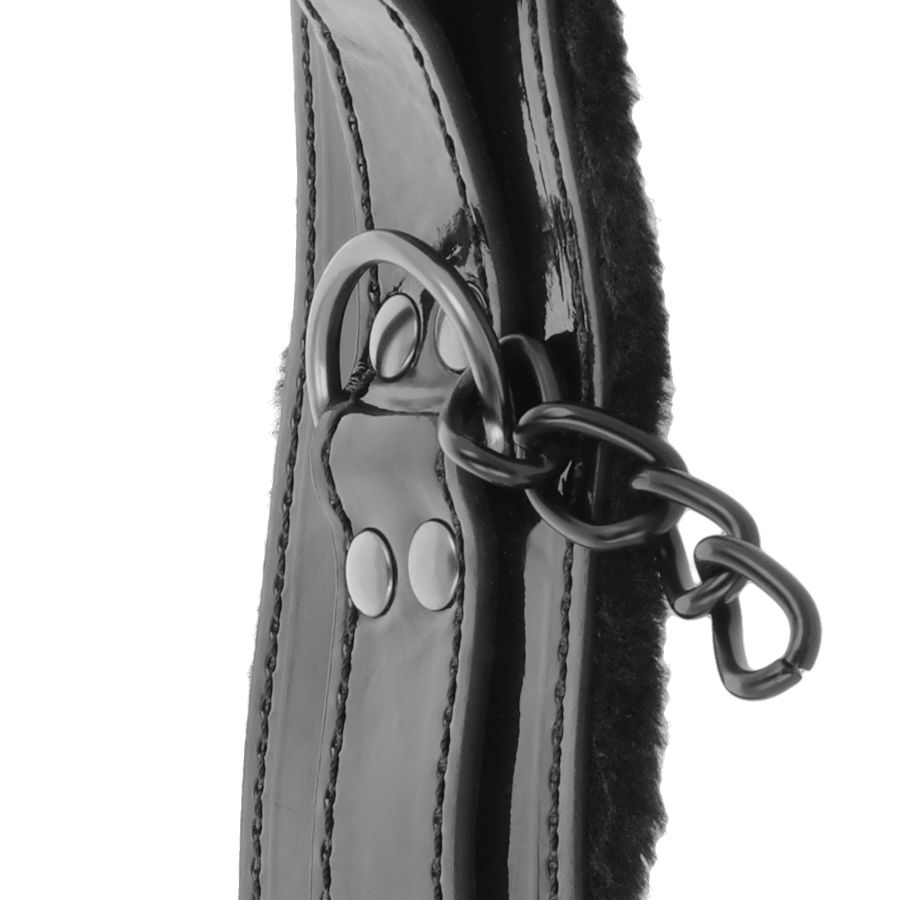 Darkness Bondage Leather Ankle Handcuffs With Padlock - 4