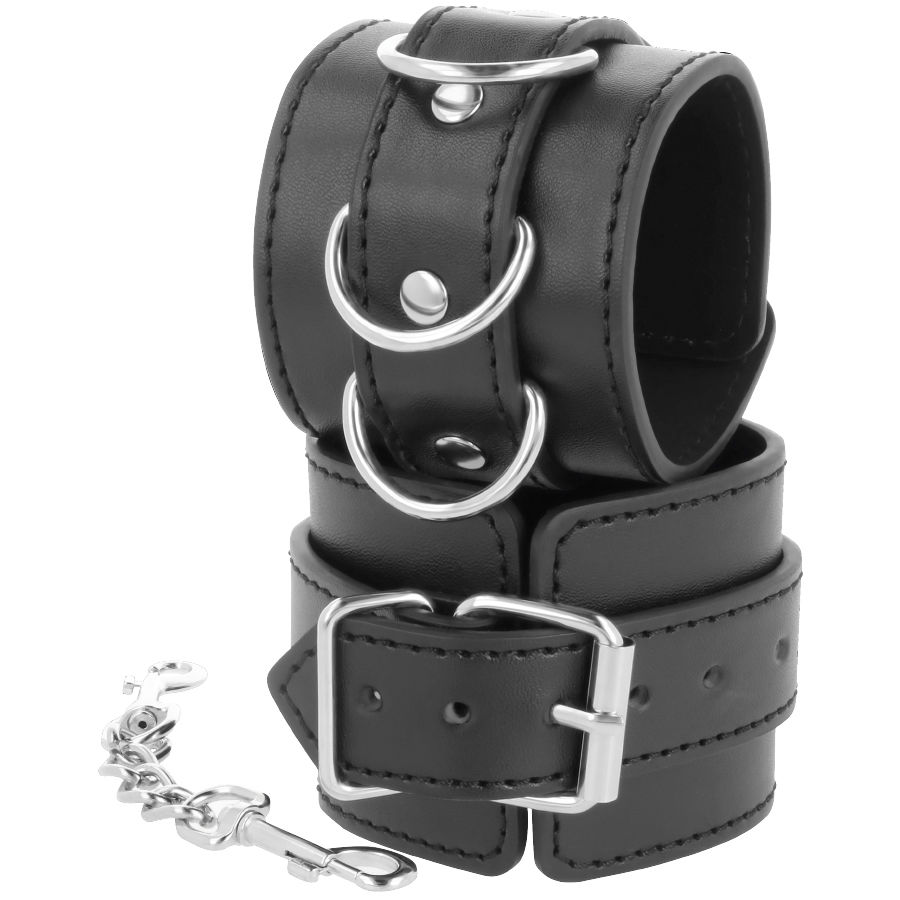 Darkness Bondage Leather Ankle Handcuffs - 3