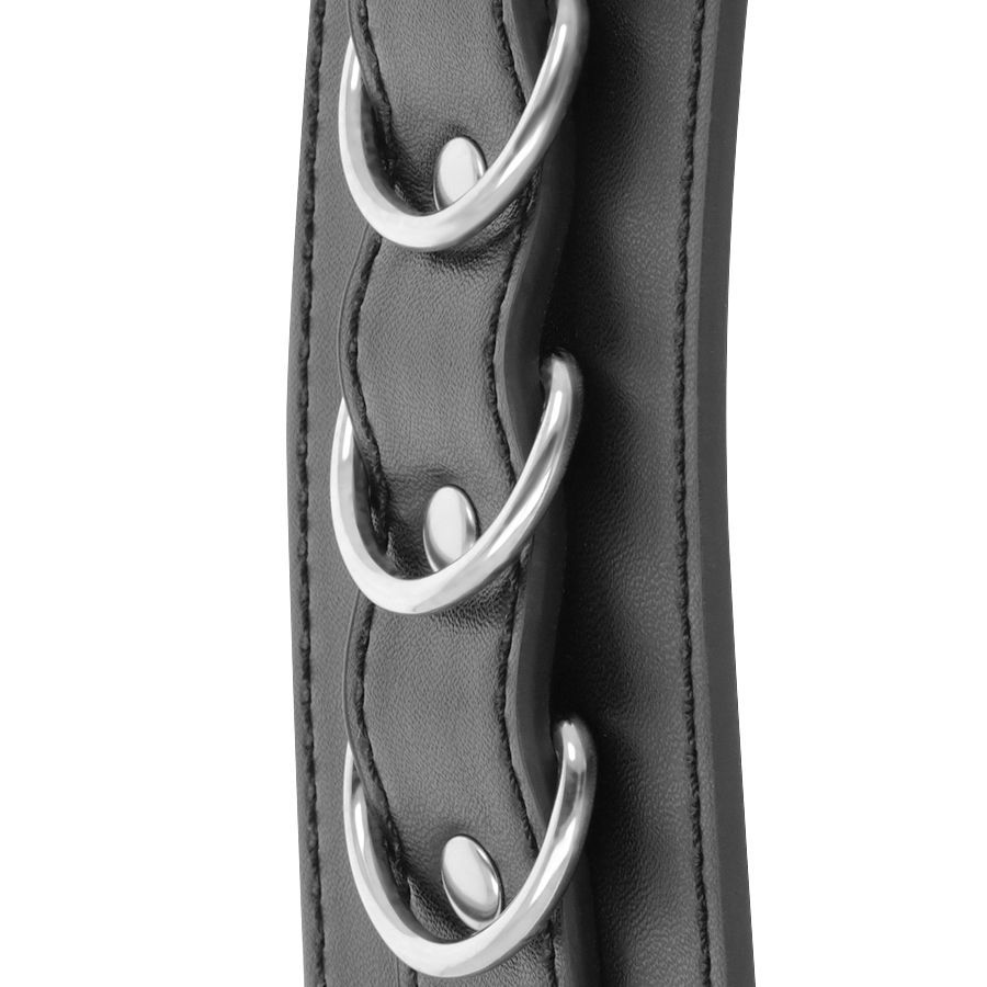 Darkness Bondage Leather Ankle Handcuffs - 4