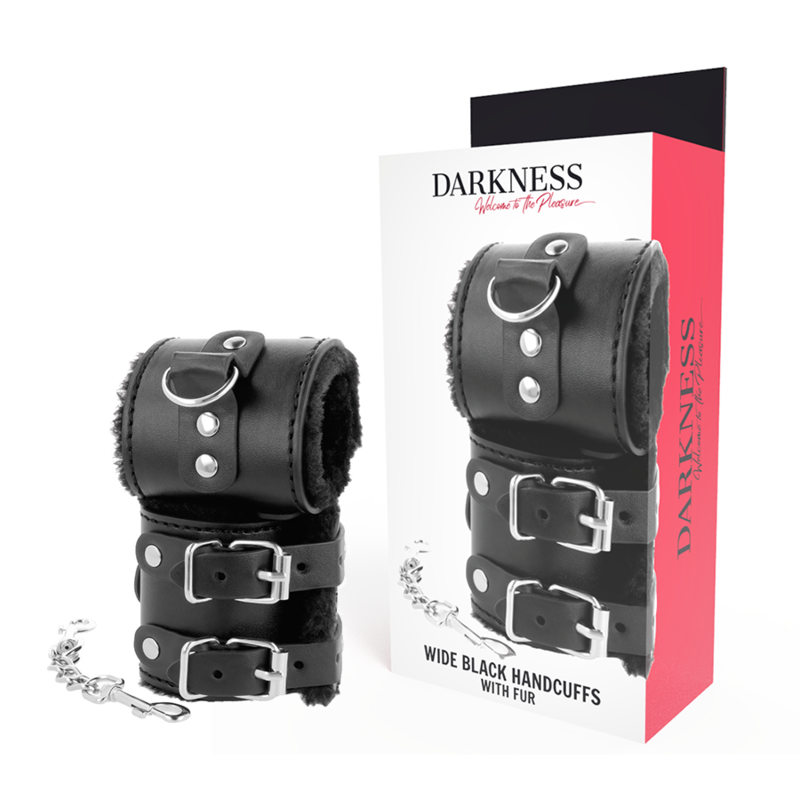 Darkness Bondage Leather Handcuffs With Lining