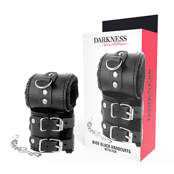 Darkness Bondage Leather Handcuffs With Lining