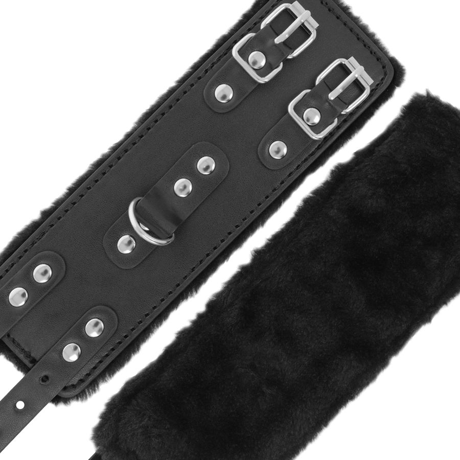 Darkness Bondage Leather Handcuffs With Lining - 5