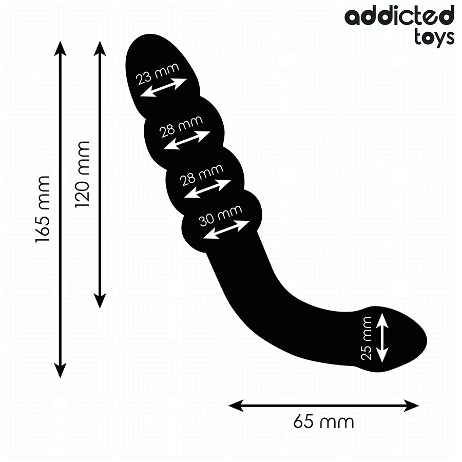 Addicted Toys Double Anal Massager Silicone - 7