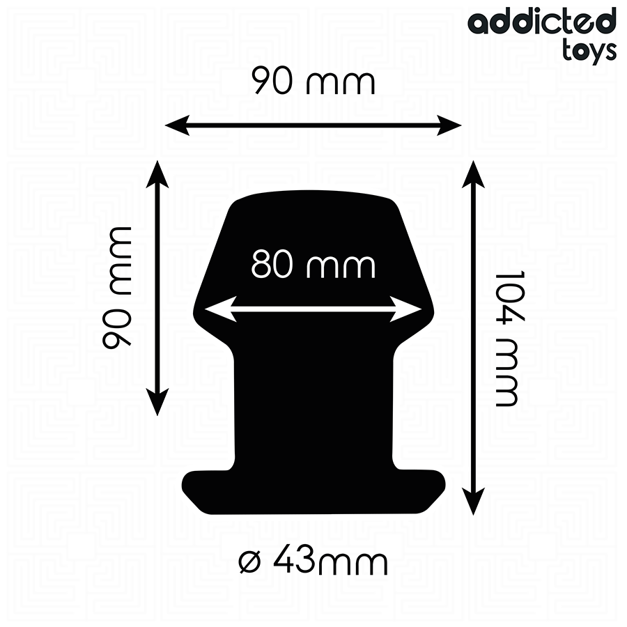 Addicted Toys Extreme Hollow Anal Plug Silicone Size - 14