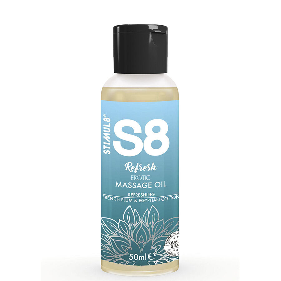 Stimul8 S8 Refresh Erotic Cotton Massage Oil 50 Ml