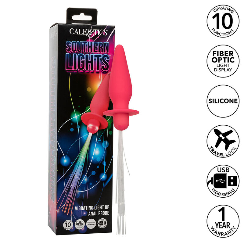 Calexotics Southern Lights Up Anal Plug 10 Vibrations Silicone - 7