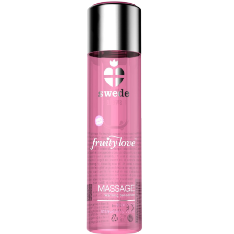 Swede Fruity Love Warming Effect Massage Oil Sparkling Strawberry Wine 120 Ml