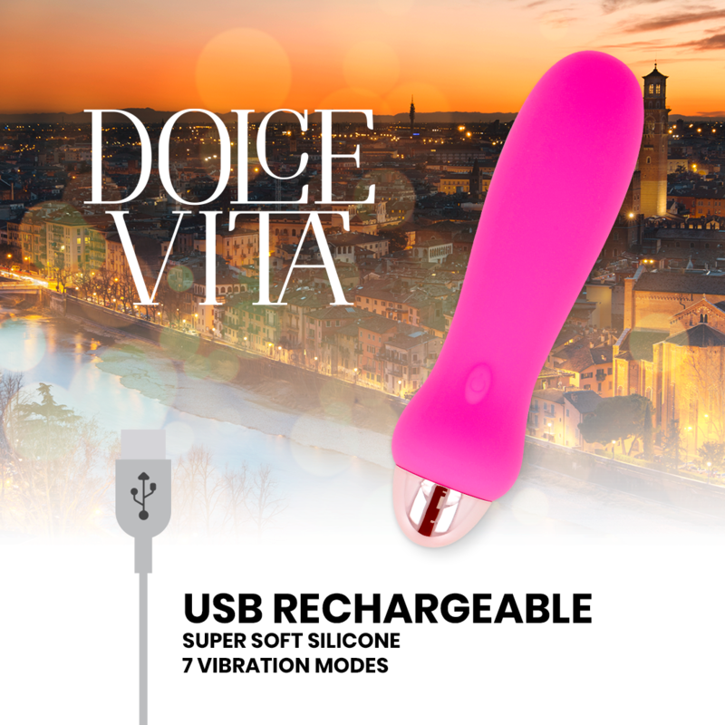 Dolce Vita Rechargeable Vibrator Five 7 Speeds - 5