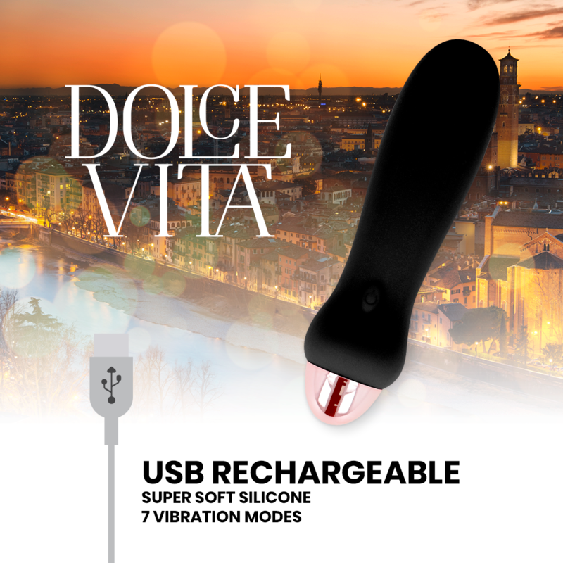 Dolce Vita Rechargeable Vibrator Five 7 Speeds - 8