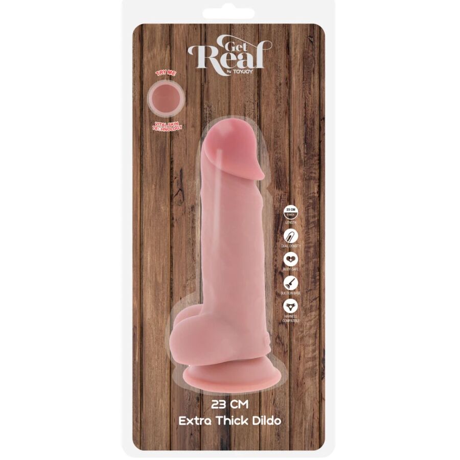 Get Deluxe Realistic Penis With Testicles Extra Thick - 17