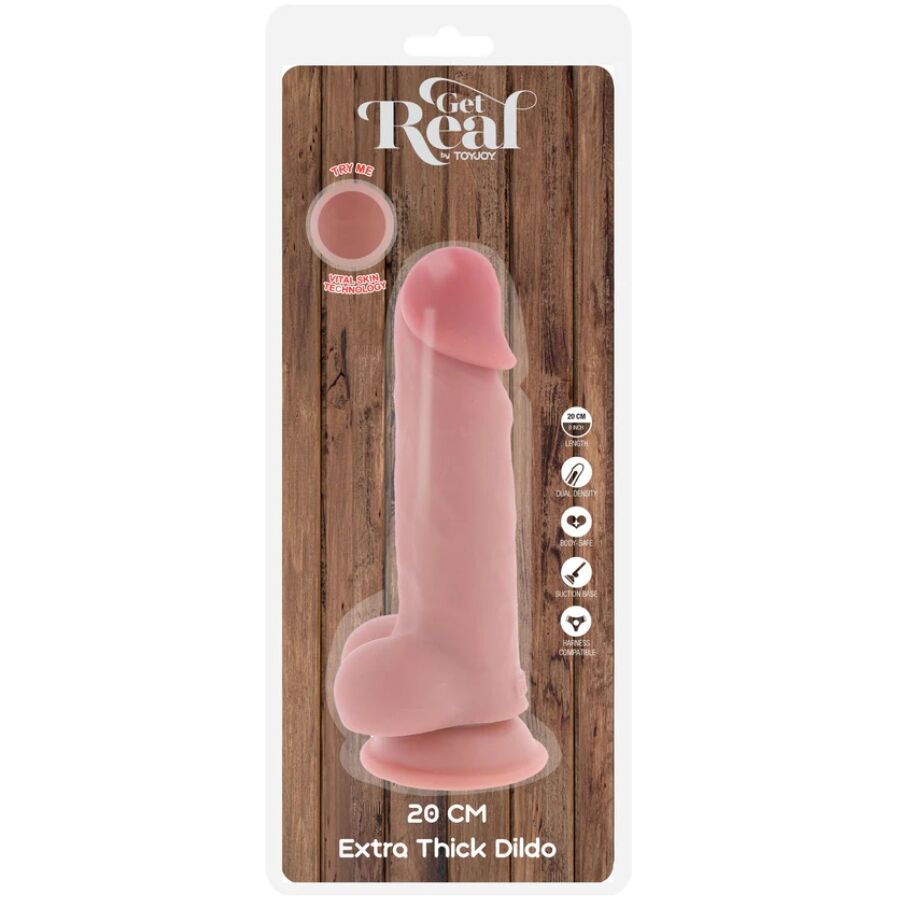 Get Deluxe Realistic Penis With Testicles Extra Thick - 13