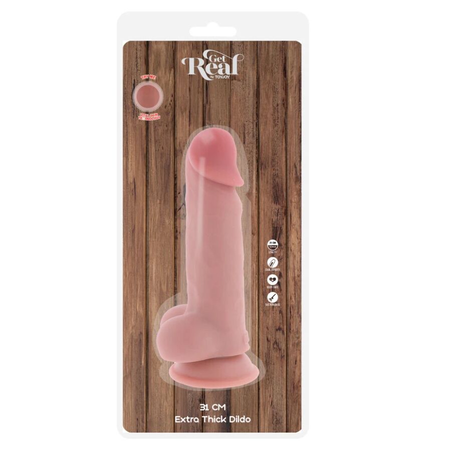 Get Deluxe Realistic Penis With Testicles Extra Thick - 25