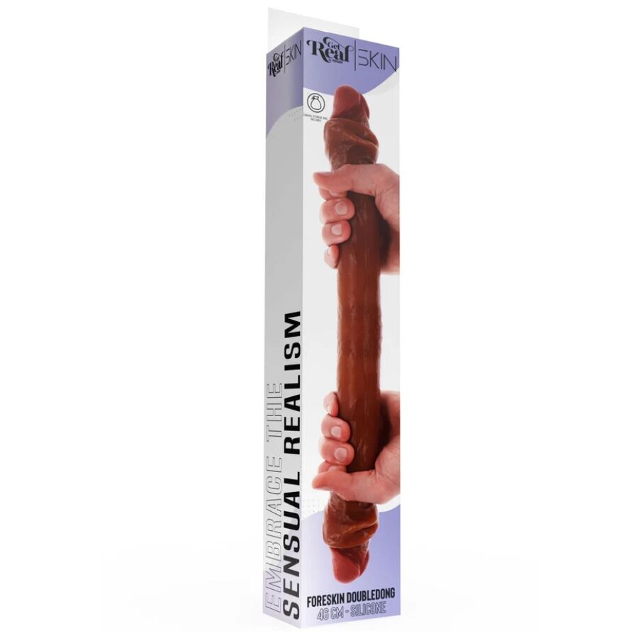 Get Real Double Ended Silicone Dildo Caramel - 12