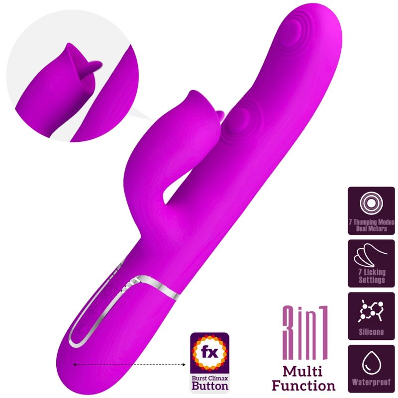 High Tech Pretty Love Rabbit Vibrator With Licking - 4