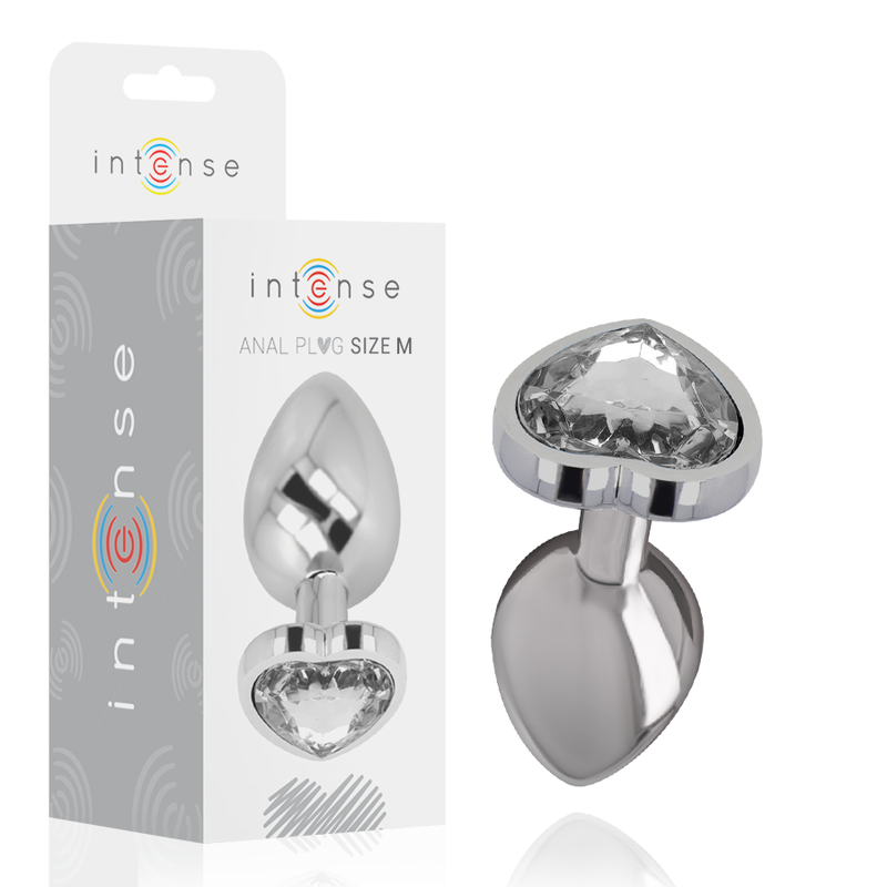 Intense Anal Toys Aluminum Metal Anal Plug Heart Size - 2